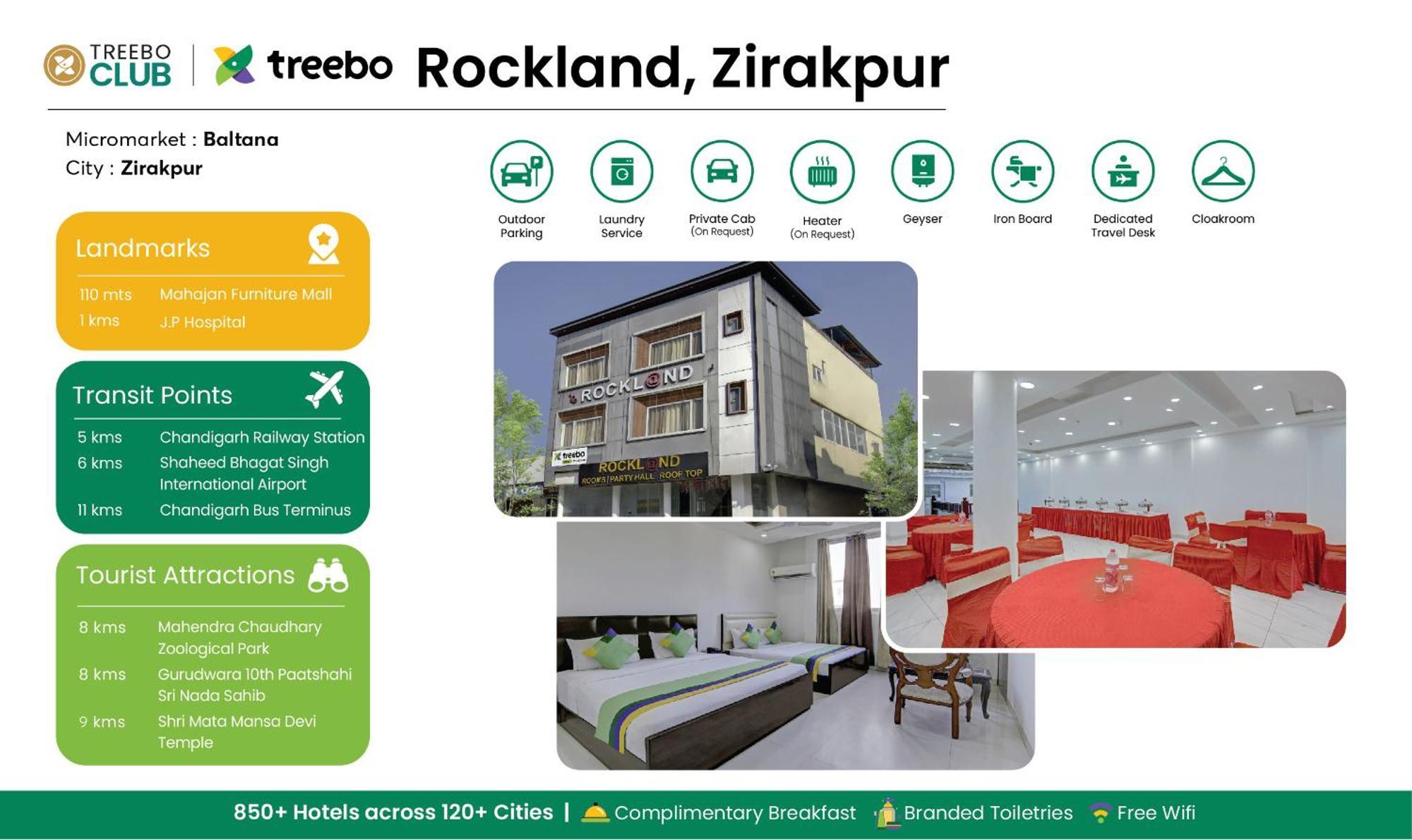 Hotel Treebo Rockland, Zirakpur Exterior foto